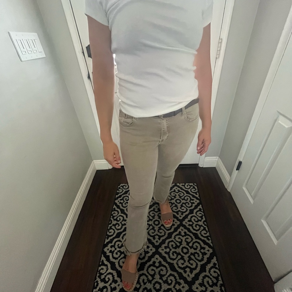 Venti6 Beige Skinny Flare Jeans